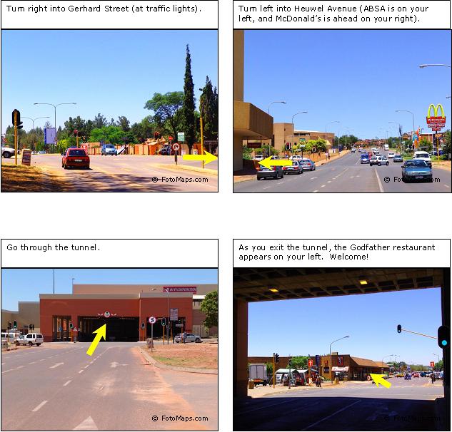 directions to the Godfather restaurant